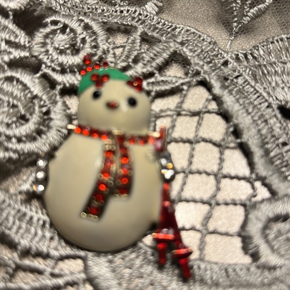 cute snow man pin